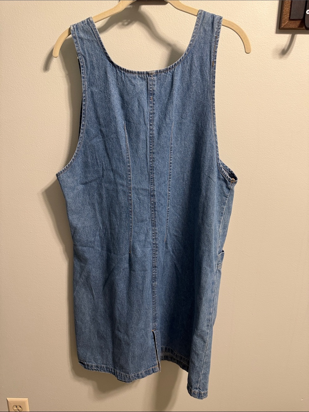 Denim Sleeveless Dress in Light Blue - Picture 7 of 7